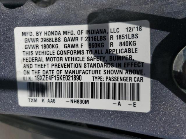 2019 HONDA INSIGHT LX 19XZE4F15KE021890