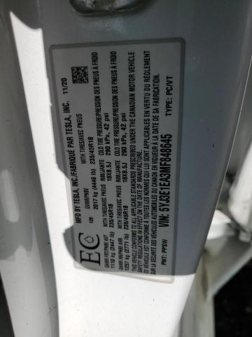 2021 TESLA MODEL 3 - 5YJ3E1EA3MF848645