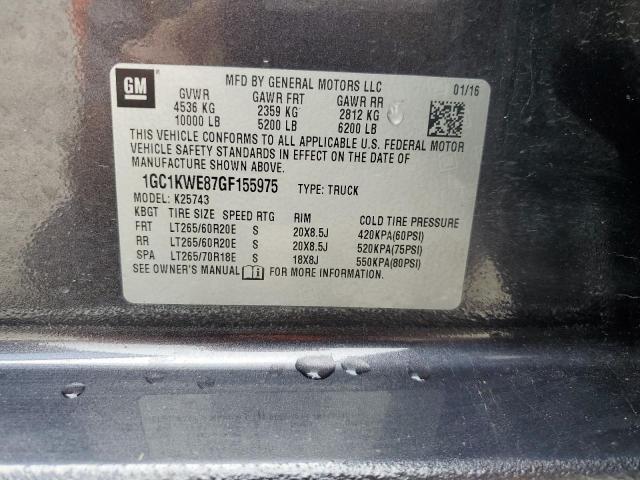 2016 CHEVROLET SILVERADO - 1GC1KWE87GF155975