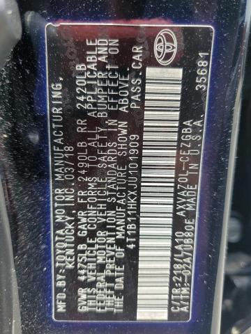 2018 TOYOTA CAMRY L - 4T1B11HKXJU101909