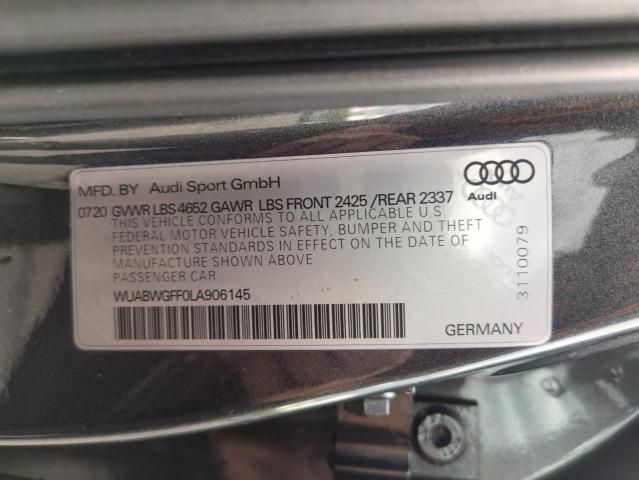 2020 AUDI RS3 - WUABWGFF0LA906145