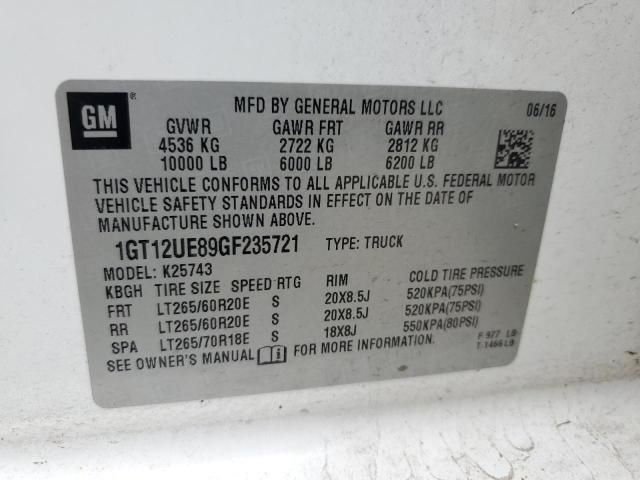2016 GMC SIERRA K25 1GT12UE89GF235721