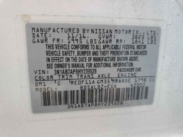 2017 NISSAN SENTRA S - 3N1AB7AP8HY239528
