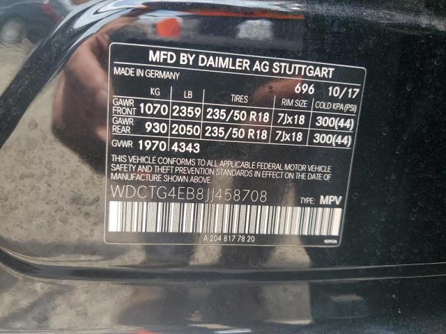 2018 MERCEDES-BENZ GLA 250 WDCTG4EB8JJ458708