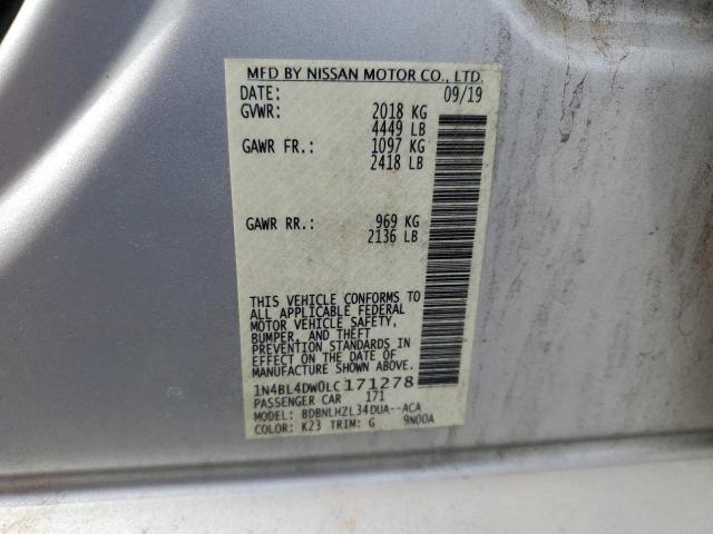 2020 NISSAN ALTIMA SV - 1N4BL4DW0LC171278