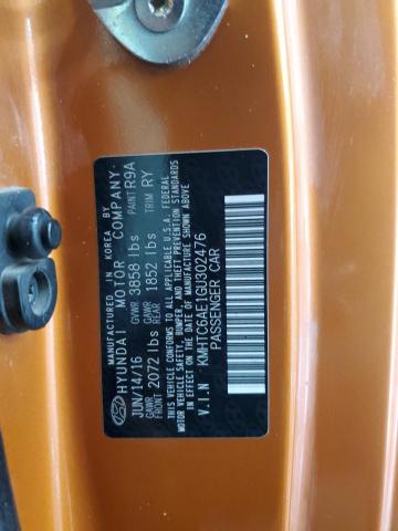 2016 HYUNDAI VELOSTER T KMHTC6AE1GU302476