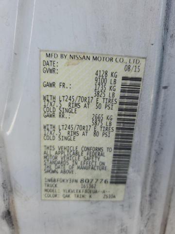 2015 NISSAN NV 1500 #3302891899