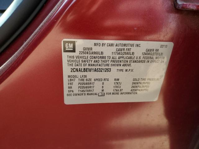 2CNALBEW1A6321263 2010 CHEVROLET EQUINOX