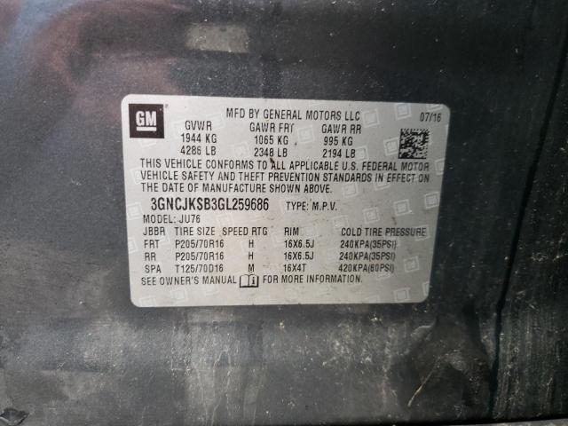 2016 CHEVROLET TRAX LS 3GNCJKSB3GL259686