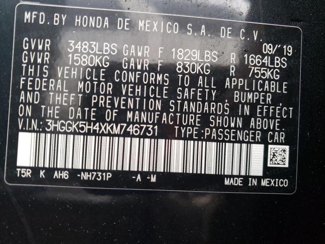 2019 HONDA FIT LX 3HGGK5H4XKM746731