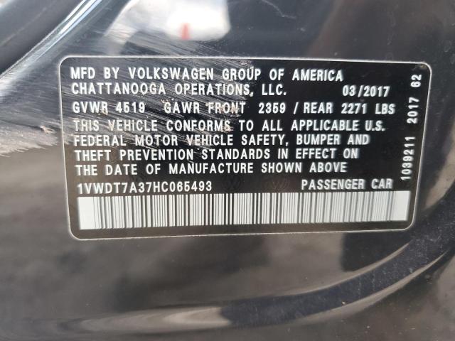 2017 VOLKSWAGEN PASSAT R-L - 1VWDT7A37HC065493
