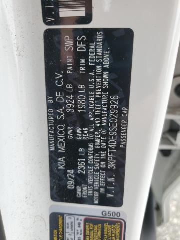 2025 KIA K4 LX 3KPFT4DE9SE029926