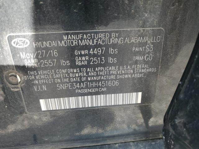 2017 HYUNDAI SONATA SPO - 5NPE34AF1HH451606