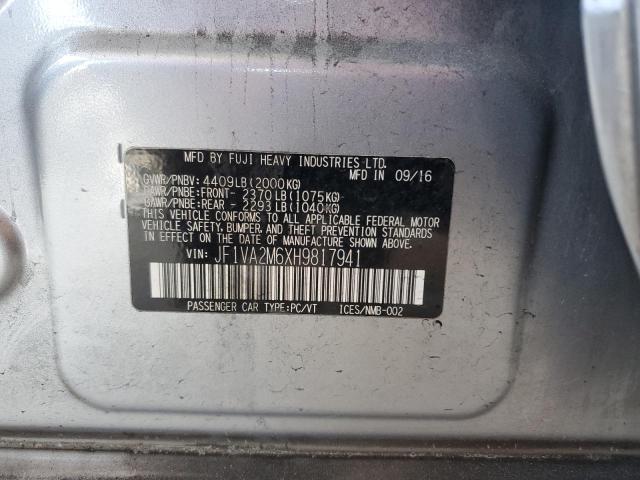 2017 SUBARU WRX STI JF1VA2M6XH9817941