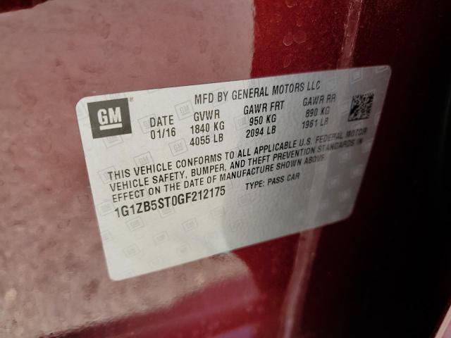 2016 CHEVROLET MALIBU LS - 1G1ZB5ST0GF212175