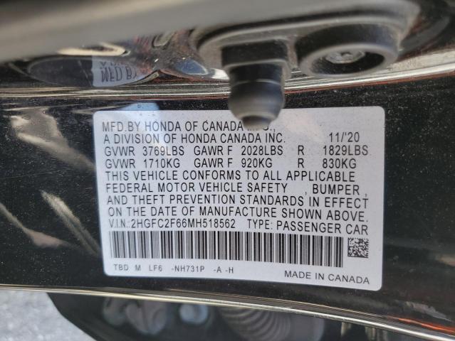 2021 HONDA CIVIC LX - 2HGFC2F66MH518562