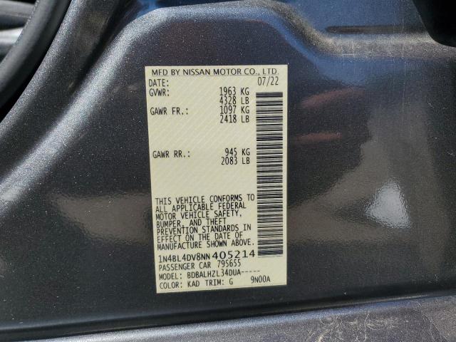 2022 NISSAN ALTIMA SV - 1N4BL4DV8NN405214