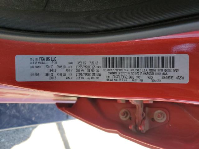 2019 RAM 1500 REBEL - 1C6SRFLT3KN618482