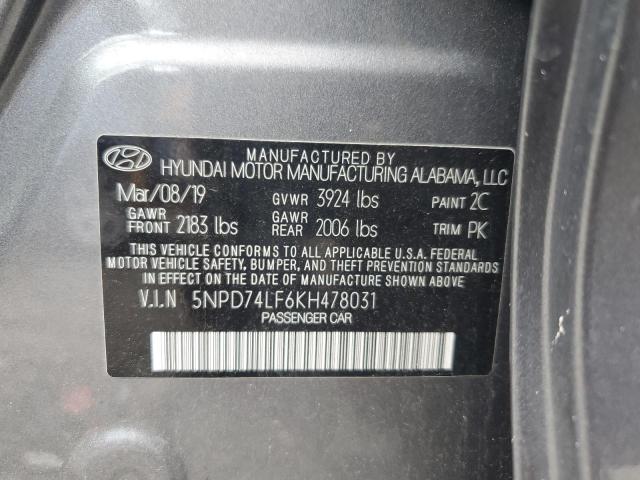 2019 HYUNDAI ELANTRA SE - 5NPD74LF6KH478031