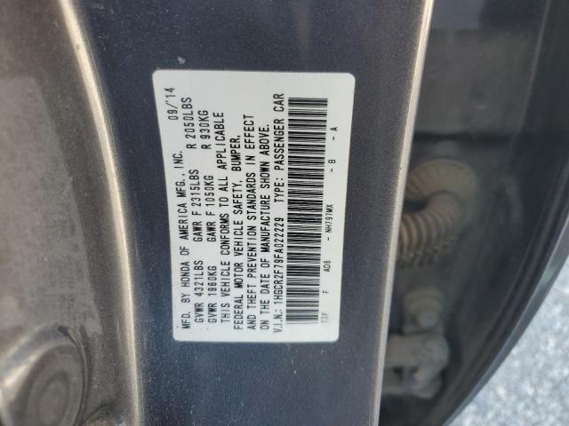 2015 HONDA ACCORD EX - 1HGCR2F79FA022229