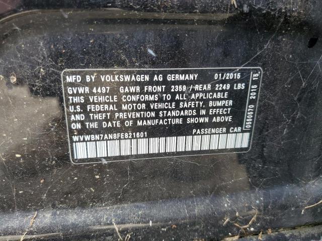 2015 VOLKSWAGEN UK WVWBN7AN8FE821601
