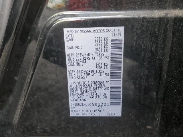 2020 NISSAN PATHFINDER 5N1DR2BN0LC591201