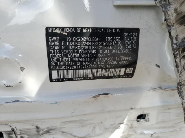 2025 HONDA HR-V LX 3CZRZ2H34SM742595
