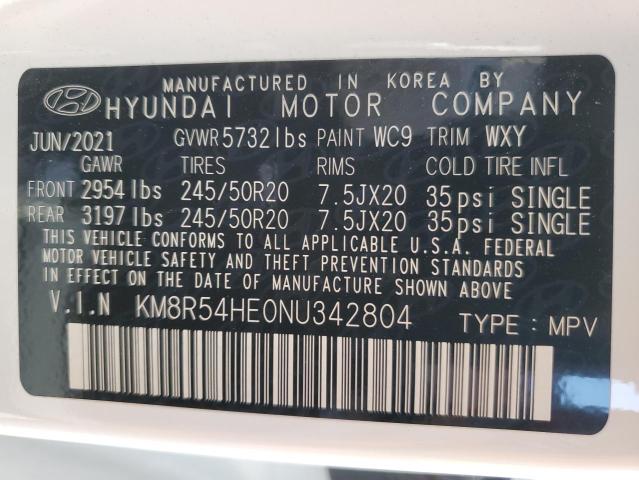 2022 HYUNDAI PALISADE L - KM8R54HE0NU342804