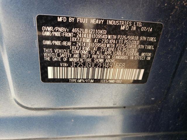 2015 SUBARU FORESTER 2 - JF2SJGUC2FH491668