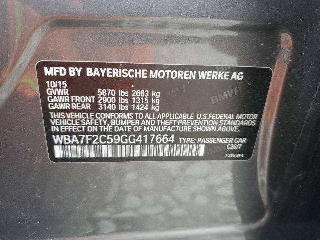 2016 BMW 750 XI WBA7F2C59GG417664