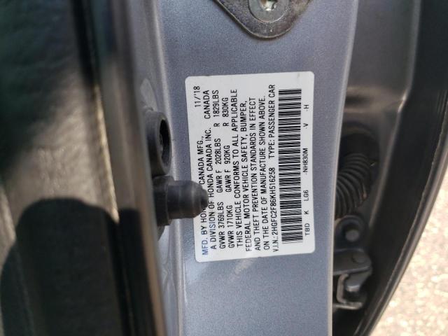 2019 HONDA CIVIC SPOR - 2HGFC2F86KH516258
