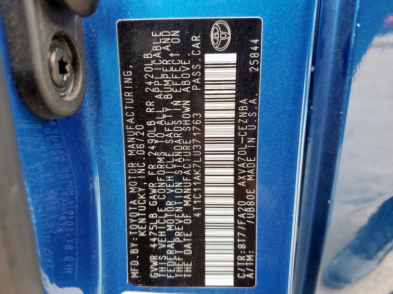 2020 TOYOTA CAMRY LE - 4T1C11AK7LU371763