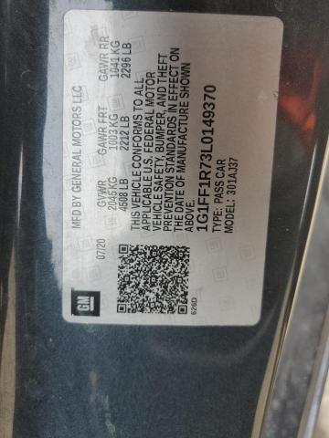 2020 CHEVROLET CAMARO LZ - 1G1FF1R73L0149370