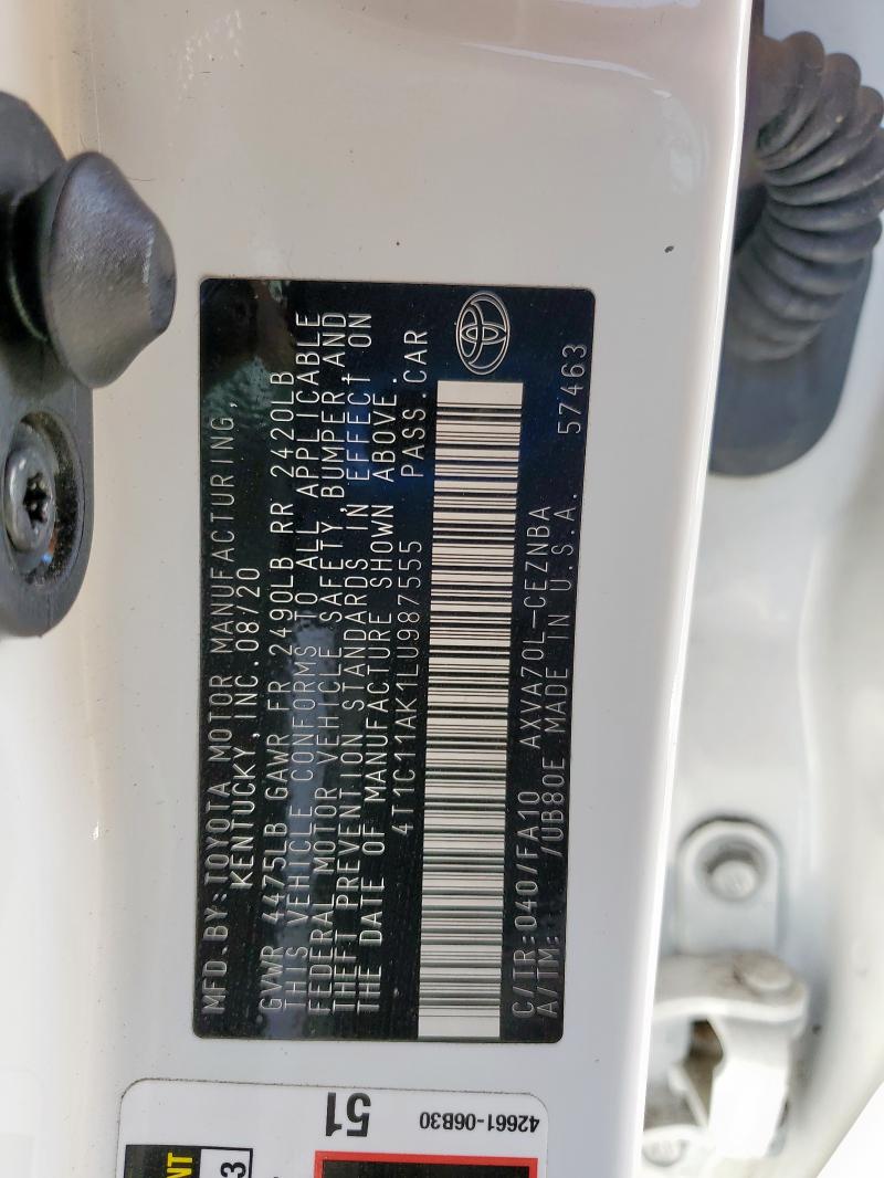 2020 TOYOTA CAMRY LE - 4T1C11AK1LU987555