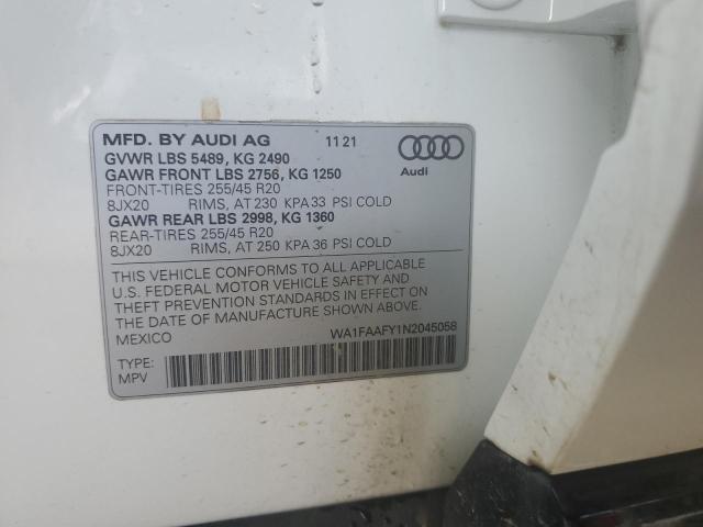 2022 AUDI Q5 PRESTIG WA1FAAFY1N2045058