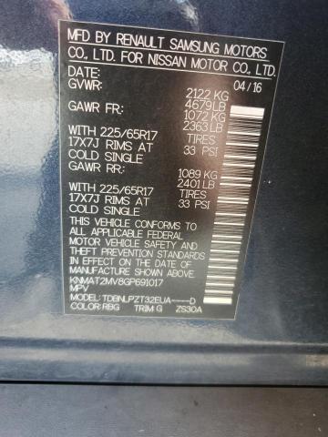 2016 NISSAN ROGUE S - KNMAT2MV8GP691017