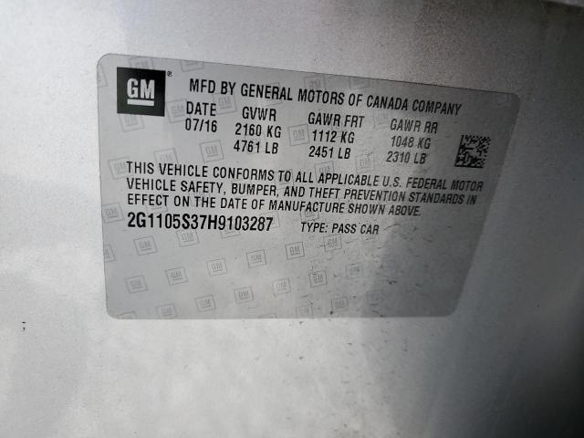 2017 CHEVROLET IMPALA LT - 2G1105S37H9103287