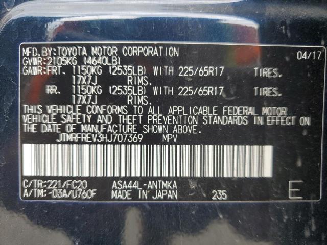 2017 TOYOTA RAV4 XLE JTMRFREV3HJ707369
