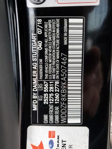 2019 MERCEDES-BENZ E 63 AMG-S - WDDZF8KB9KA507467