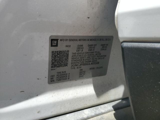 2018 CHEVROLET TRAX 1LT 3GNCJPSB8JL403169