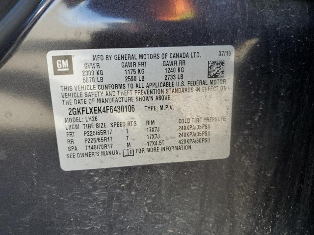 2015 GMC TERRAIN SL - 2GKFLXEK4F6430106
