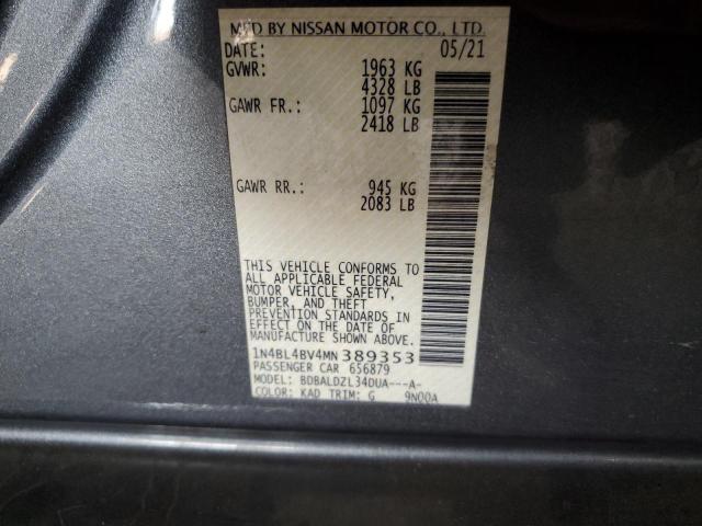 2021 NISSAN ALTIMA S - 1N4BL4BV4MN389353