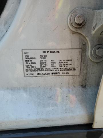2022 TESLA MODEL Y - 7SAYGDEE1NF363171