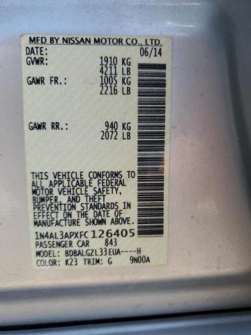 2015 NISSAN ALTIMA 2.5 - 1N4AL3APXFC126405