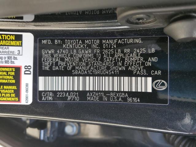 2024 LEXUS ES 300H BA 58ADA1C19RU045411