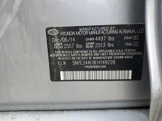 2015 HYUNDAI SONATA SE 5NPE24AF8FH149228