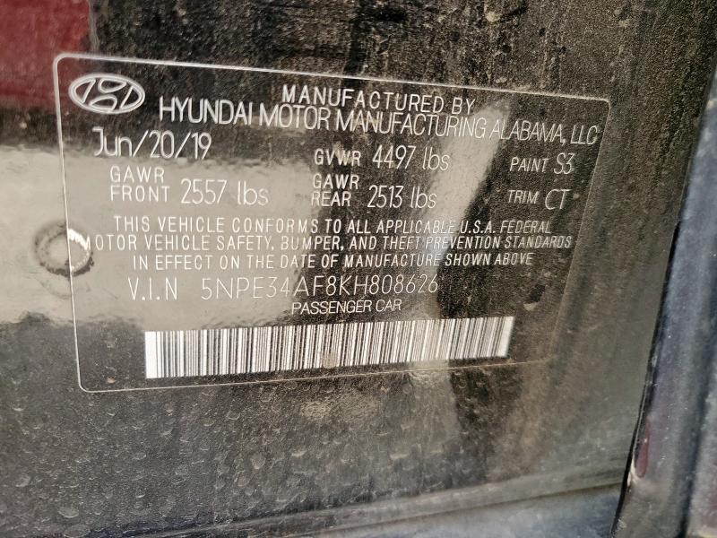 2019 HYUNDAI SONATA LIM 5NPE34AF8KH808626