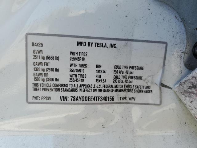 2026 TESLA MODEL Y 7SAYGDEE4TF340156