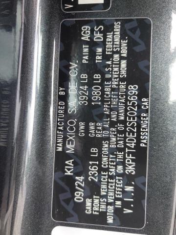 2025 KIA K4 LX 3KPFT4DE2SE025698