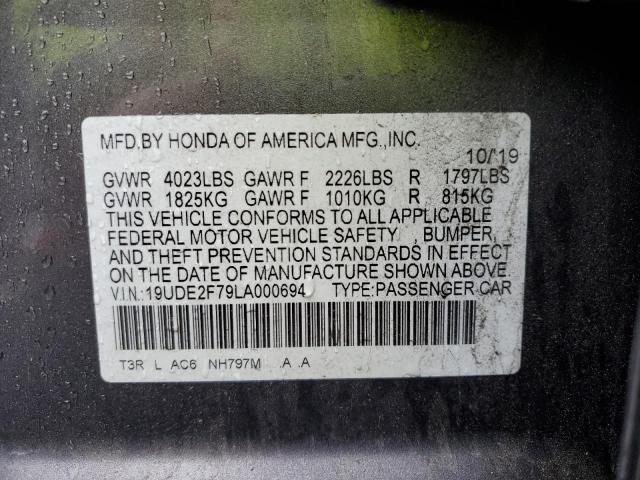 2020 ACURA ILX PREMIU 19UDE2F79LA000694